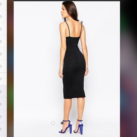 Oh My Love London Black Keyhole Midi Dress - Picture 5 of 7